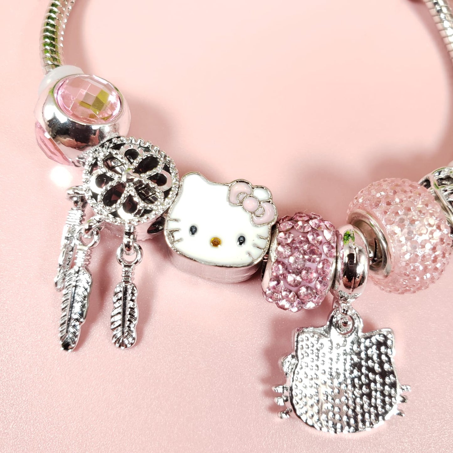 Hello Kitty Bling Bling Face Charm Bracelet