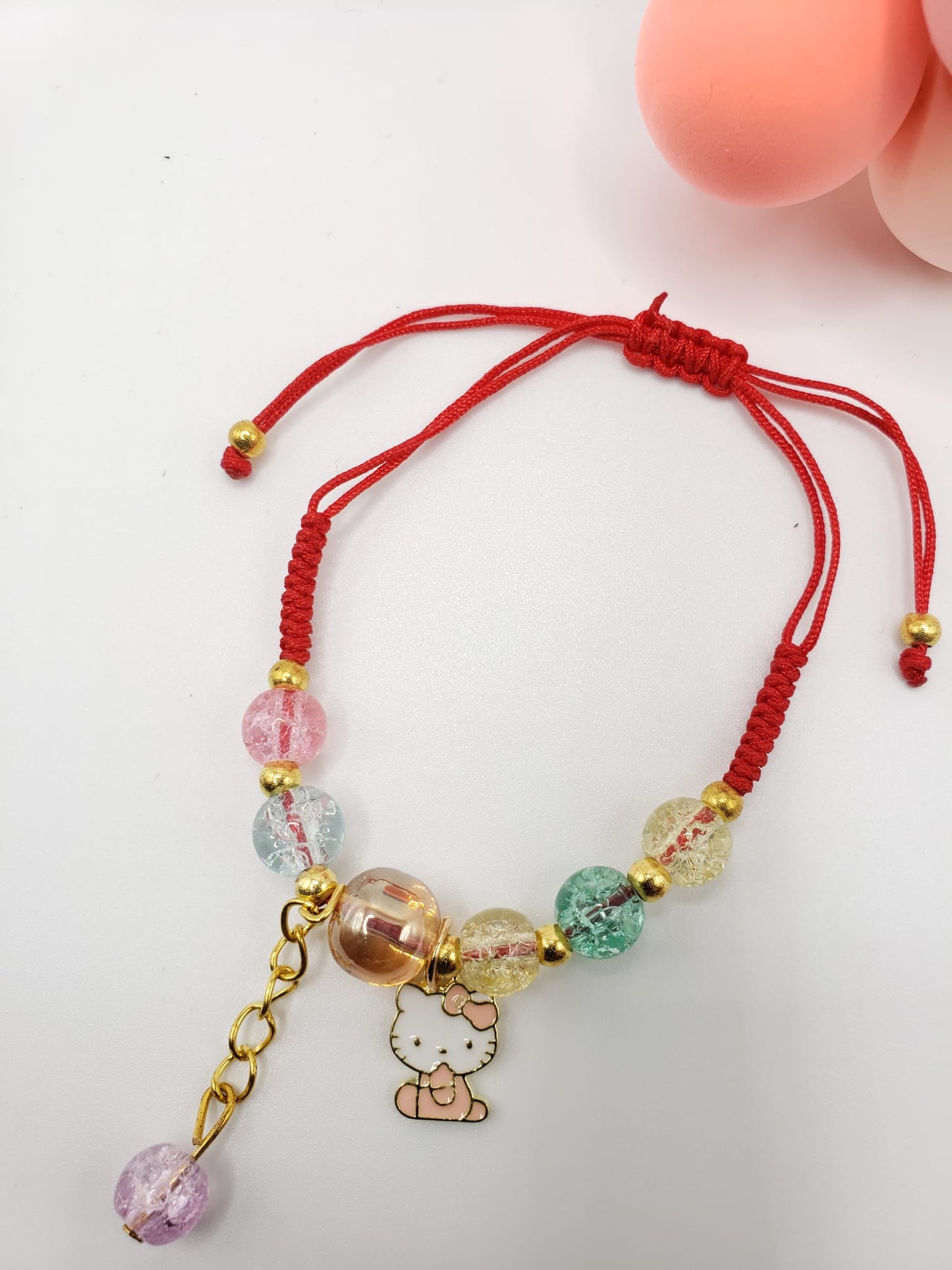 Hello Kitty Multicolour Crystal Beaded Bracelet