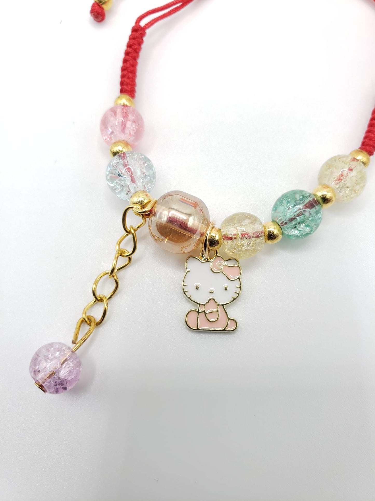 Hello Kitty Multicolour Crystal Beaded Bracelet