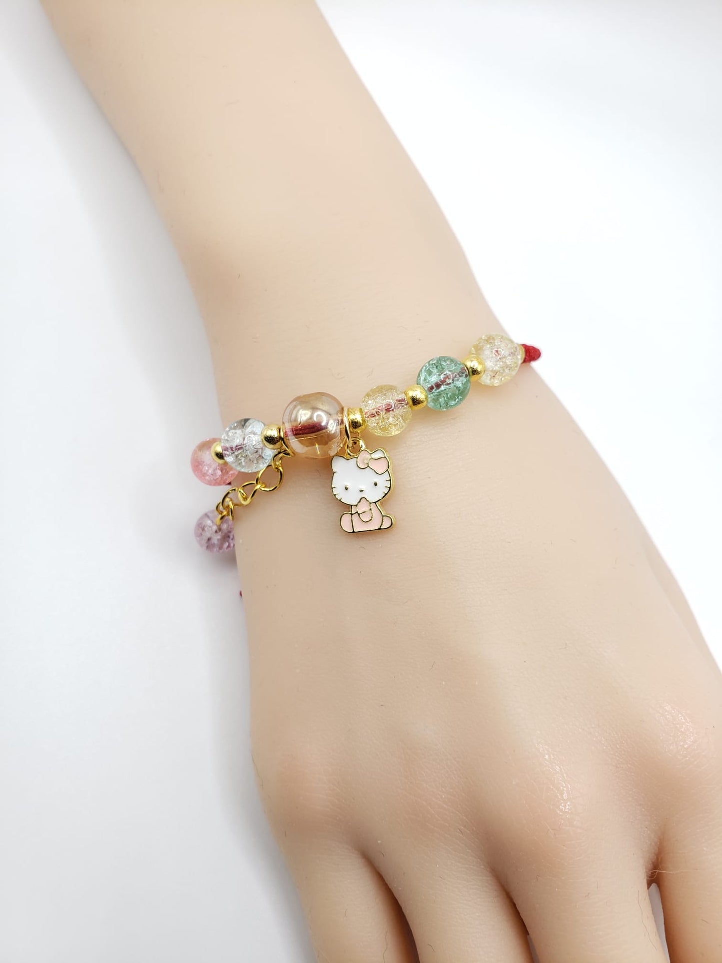 Hello Kitty Multicolour Crystal Beaded Bracelet