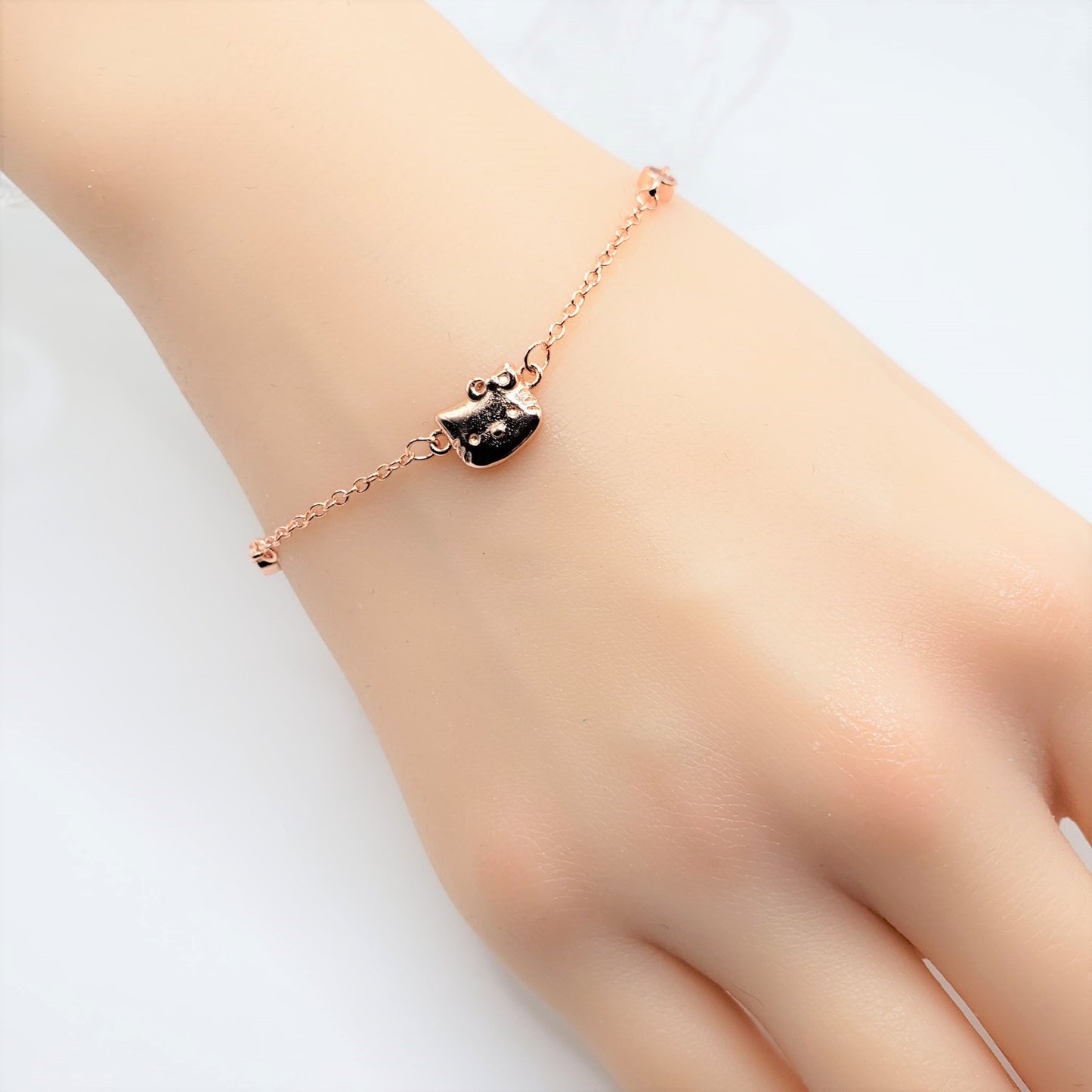 Hello Kitty Rose Gold Chain Bracelet