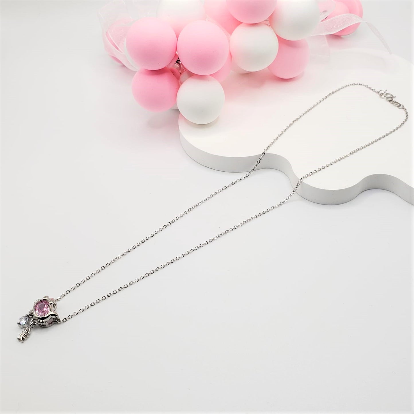 Hello Kitty Pink Diamond Princess Necklace