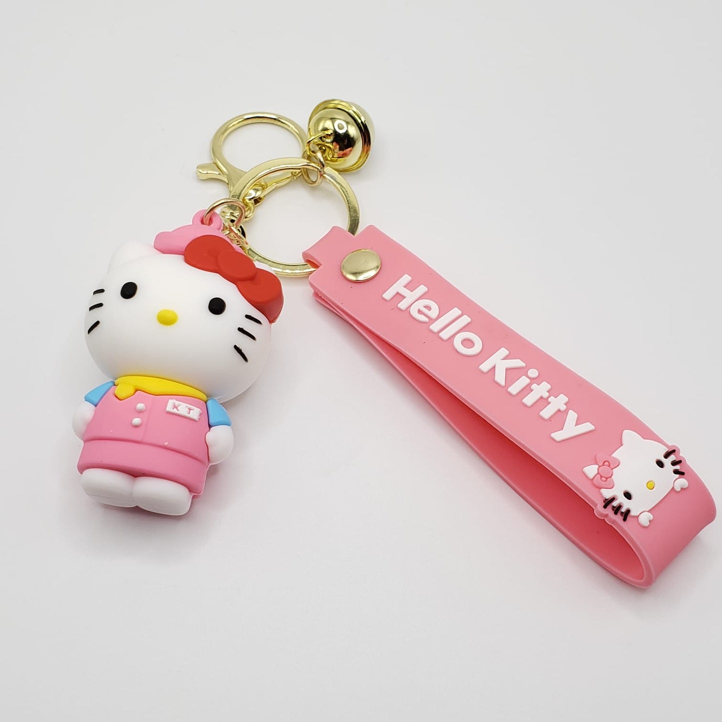 3D The Bell Hello Kitty Hand Strap Keychain #Red