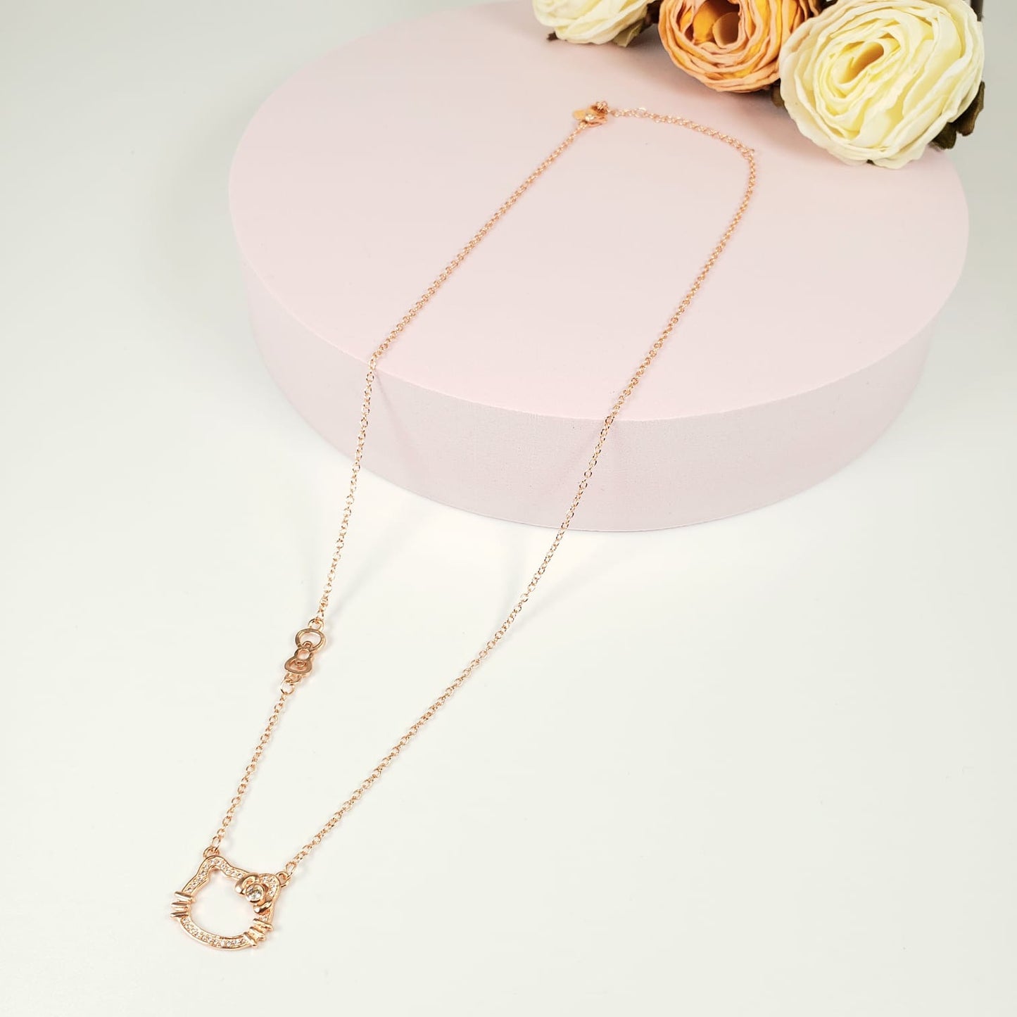 Hello Kitty Rose Gold Bowtie Necklace