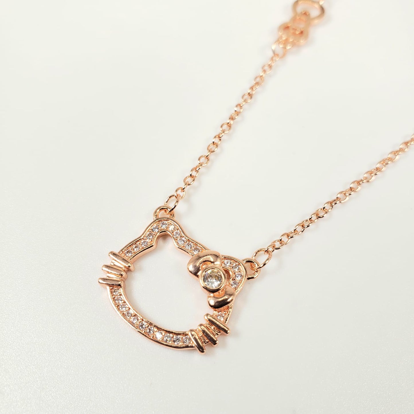 Hello Kitty Rose Gold Bowtie Necklace