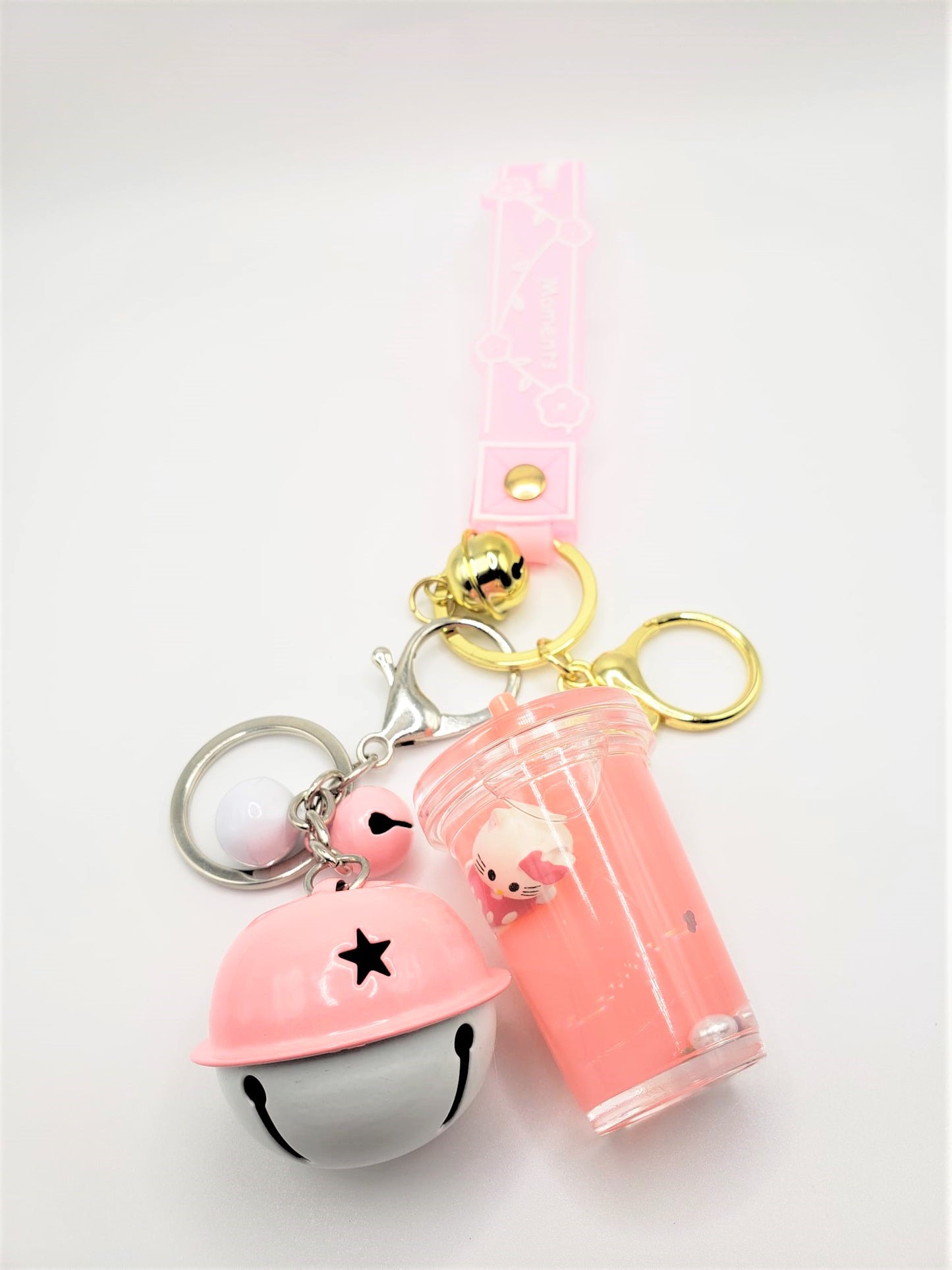 Hello Kitty Floating Milk Tea Keychains