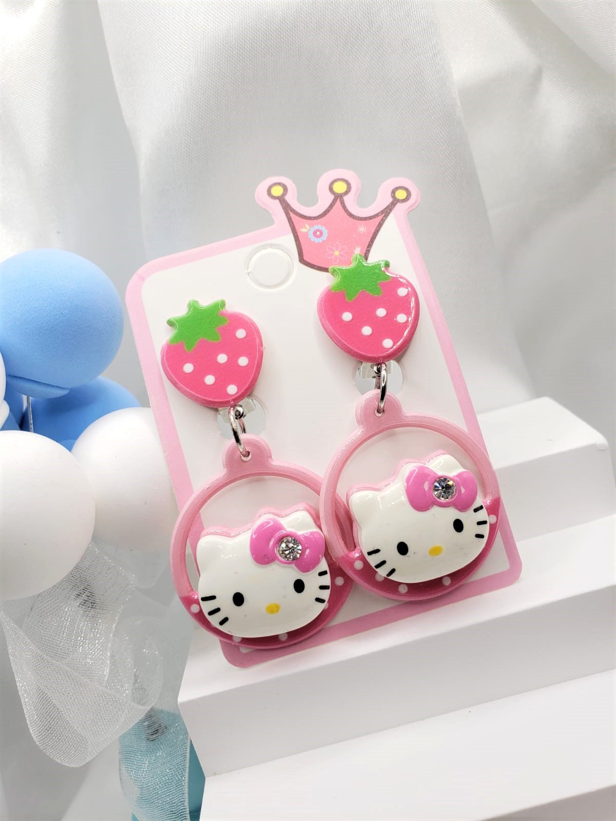 Hello Kitty Ear Clip Earrings