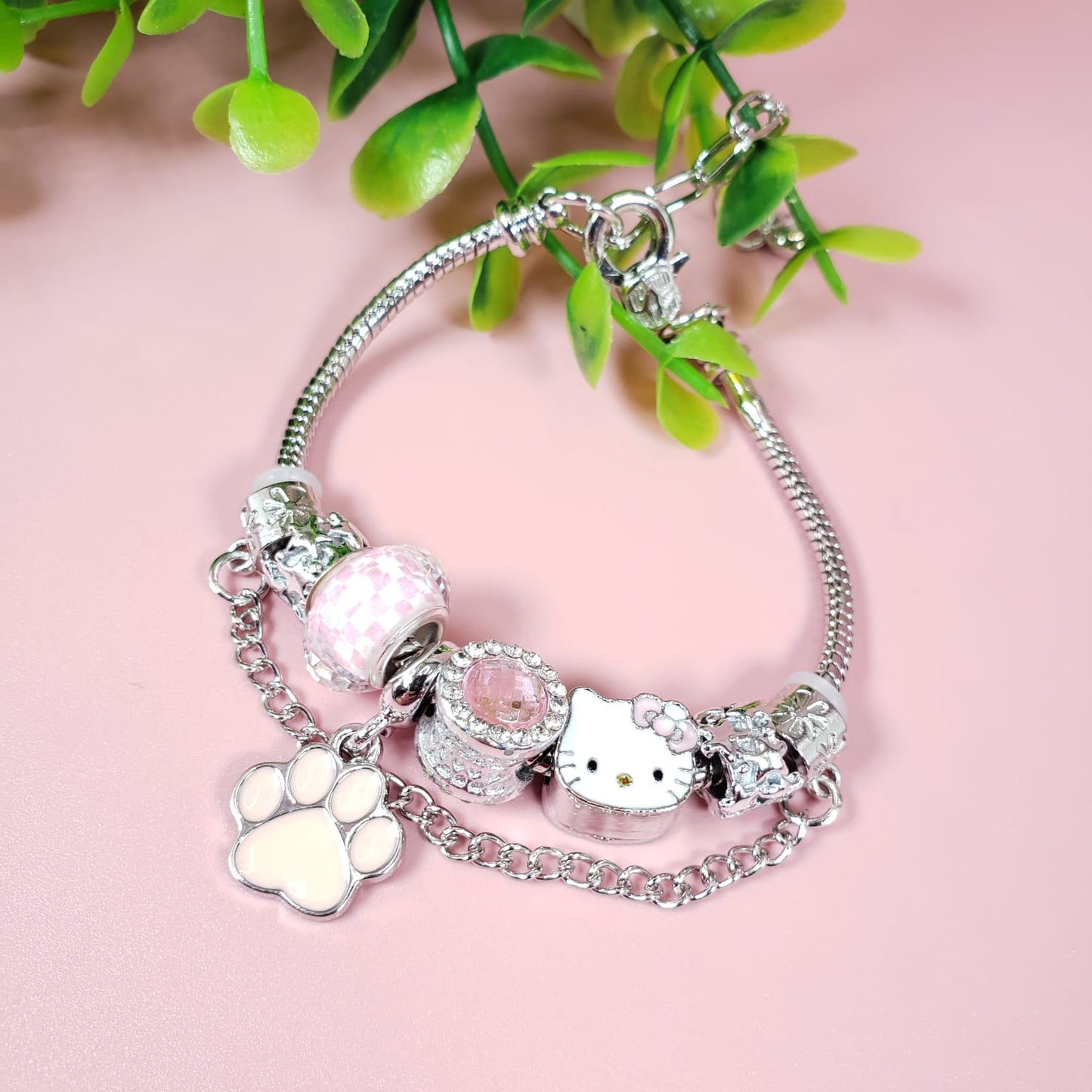 Hello Kitty Paw Charm Bracelet
