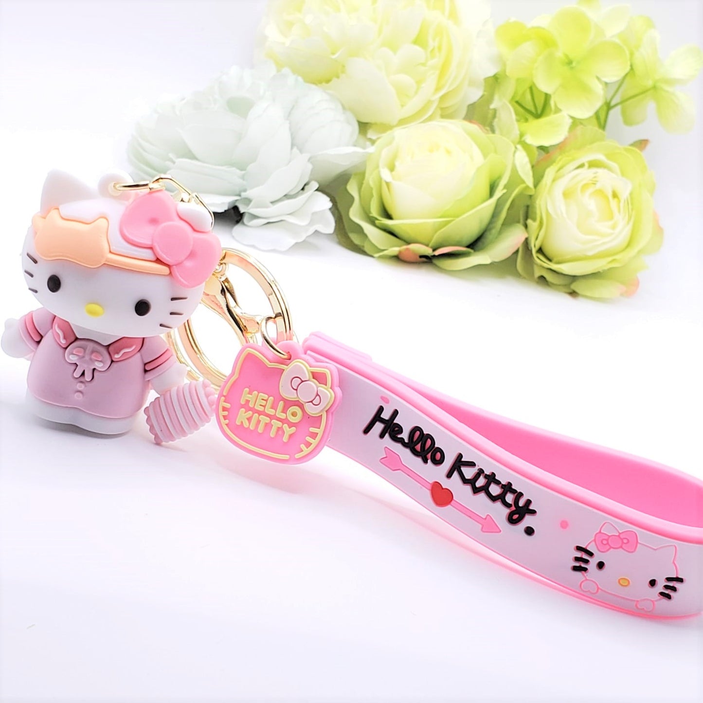 3D Casual Wear Hello Kitty Hand Strap Keychain