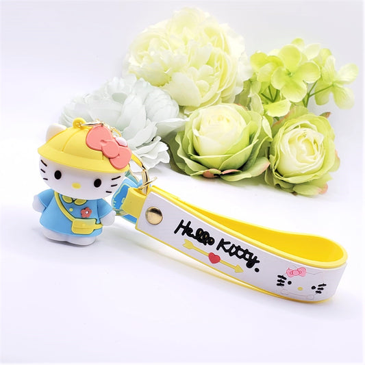 3D Uniform Hello Kitty Hand Strap Keychain