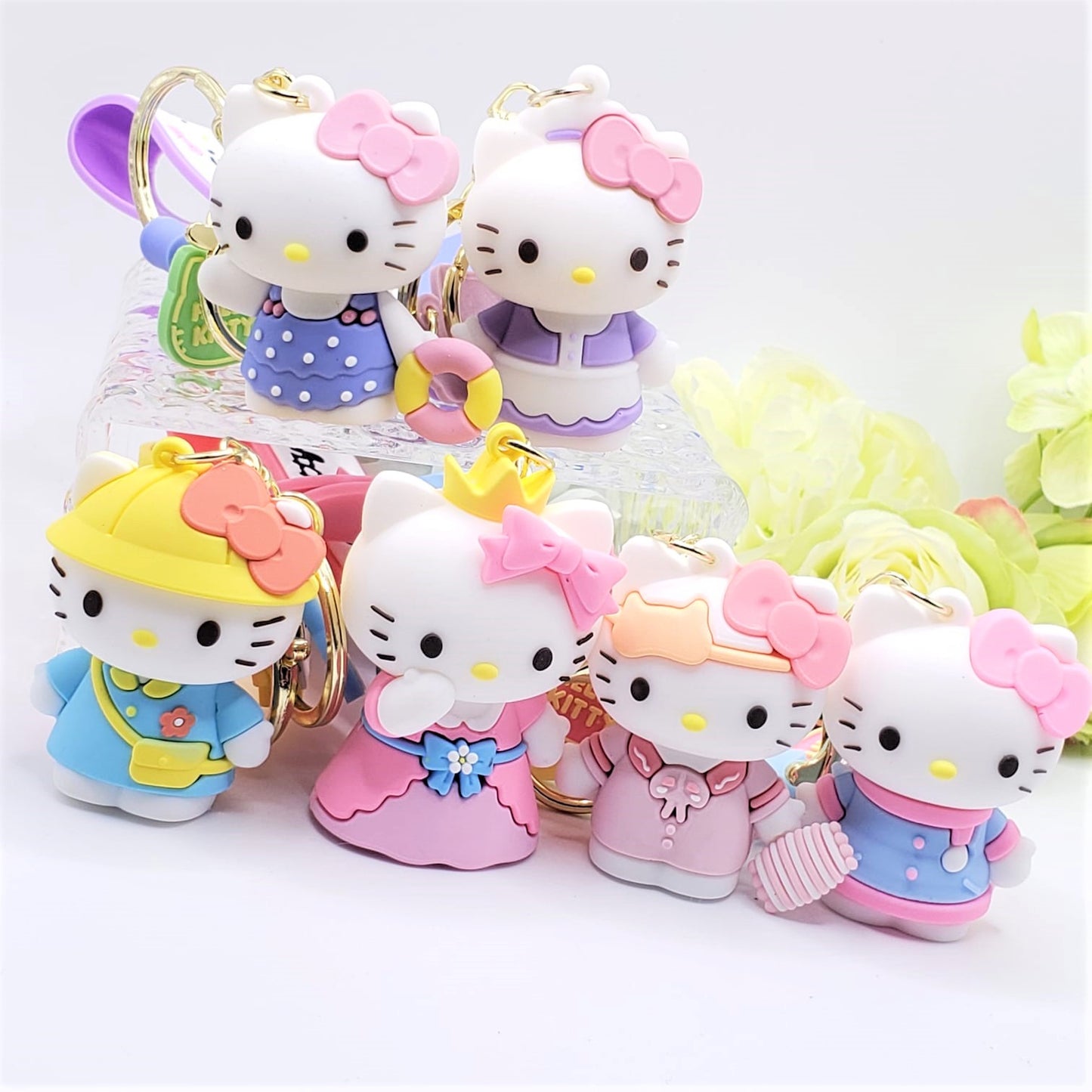 3D Uniform Hello Kitty Hand Strap Keychain