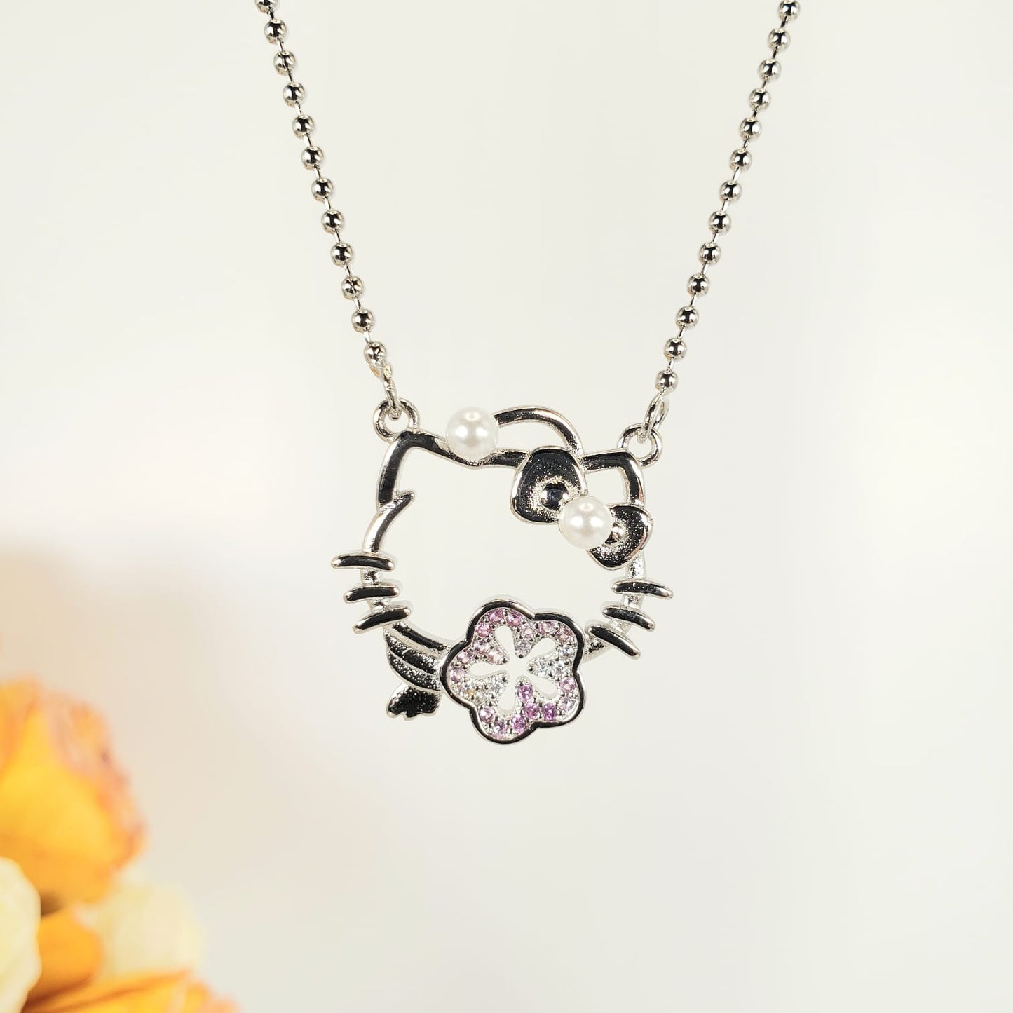 Hello Kitty Peach Blossom Necklace