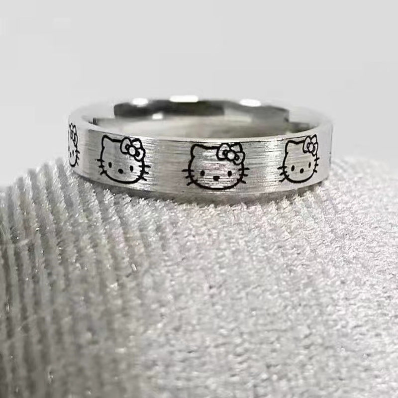 Hello Kitty S925 Real Silver Ring