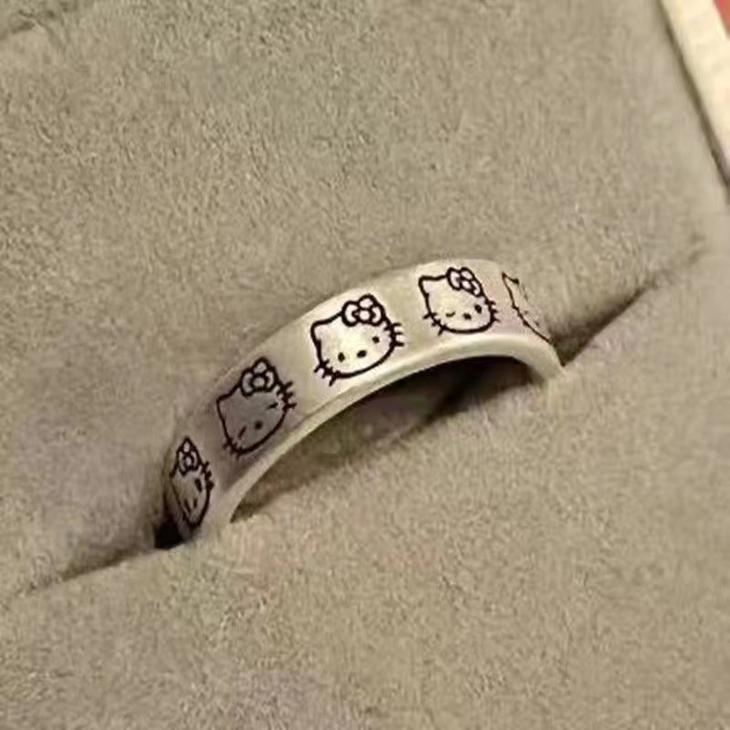 Hello Kitty S925 Real Silver Ring
